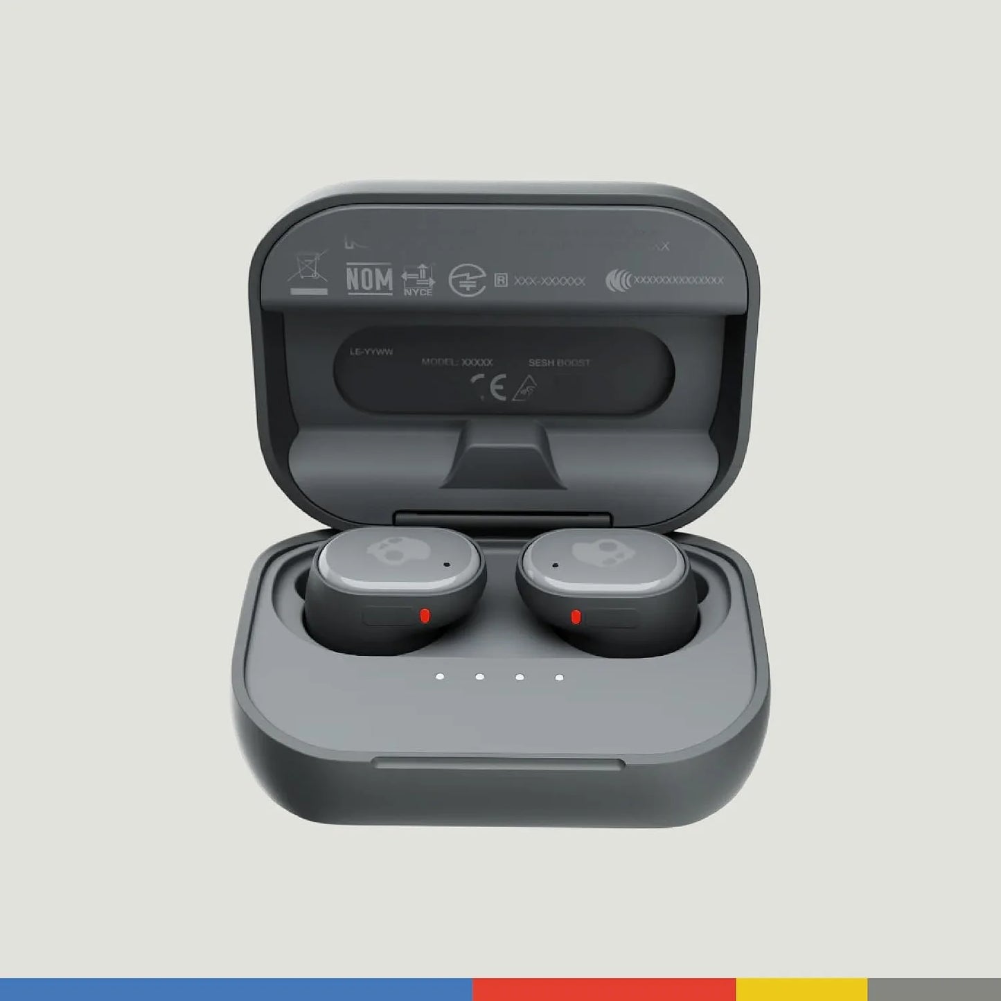 Skullcandy Grind Wireless Earbuds, Bluetooth Headphones, Up to 40 Hours Battery, Noise Isolating Fit, Microphone for iPhone Android, Customizable via Skull-iQ App - Chill Grey