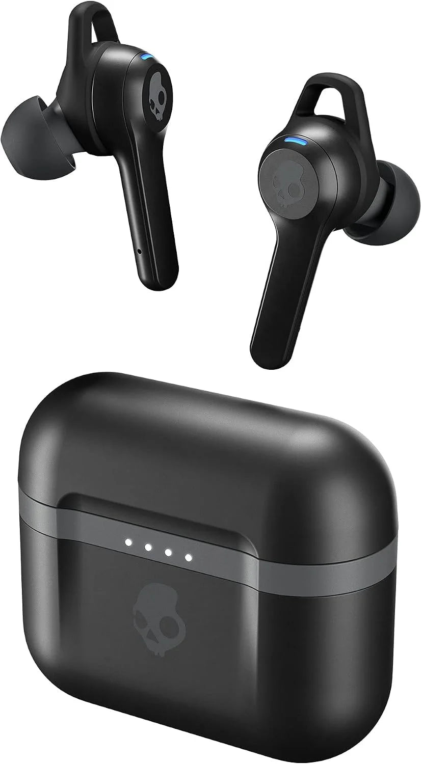 Skullcandy Indy Evo in-Ear Wireless Earbuds, 30 Hr Battery, Microphone, Works with iPhone Android and Bluetooth Devices - Black