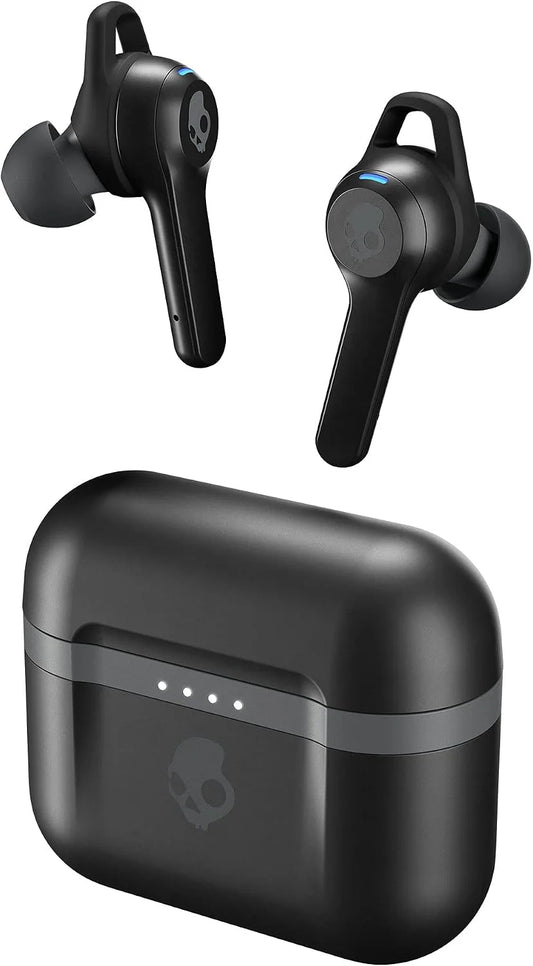 Skullcandy Indy Evo in-Ear Wireless Earbuds, 30 Hr Battery, Microphone, Works with iPhone Android and Bluetooth Devices - Black