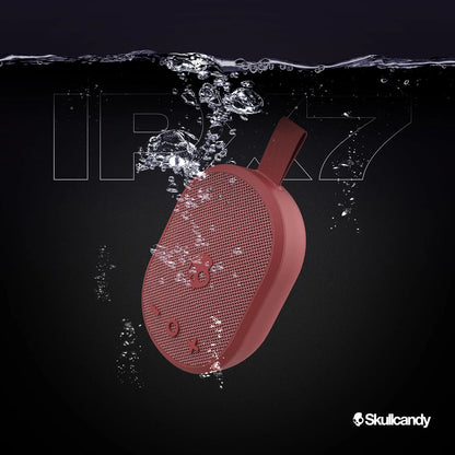 Skullcandy Ounce Wireless Bluetooth Speaker - IPX7 Waterproof Mini Portable Speaker with 16 Hour Battery, Downward Firing Passive Radiator, and Ballistic Nylon Carry Strap